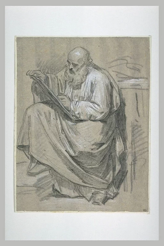 Un vecchio, seduto, che legge - Museo del Louvre, Parigi